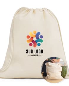 BELIZE Sacola tipo mochila 100 algodão orgânico 140 gm²