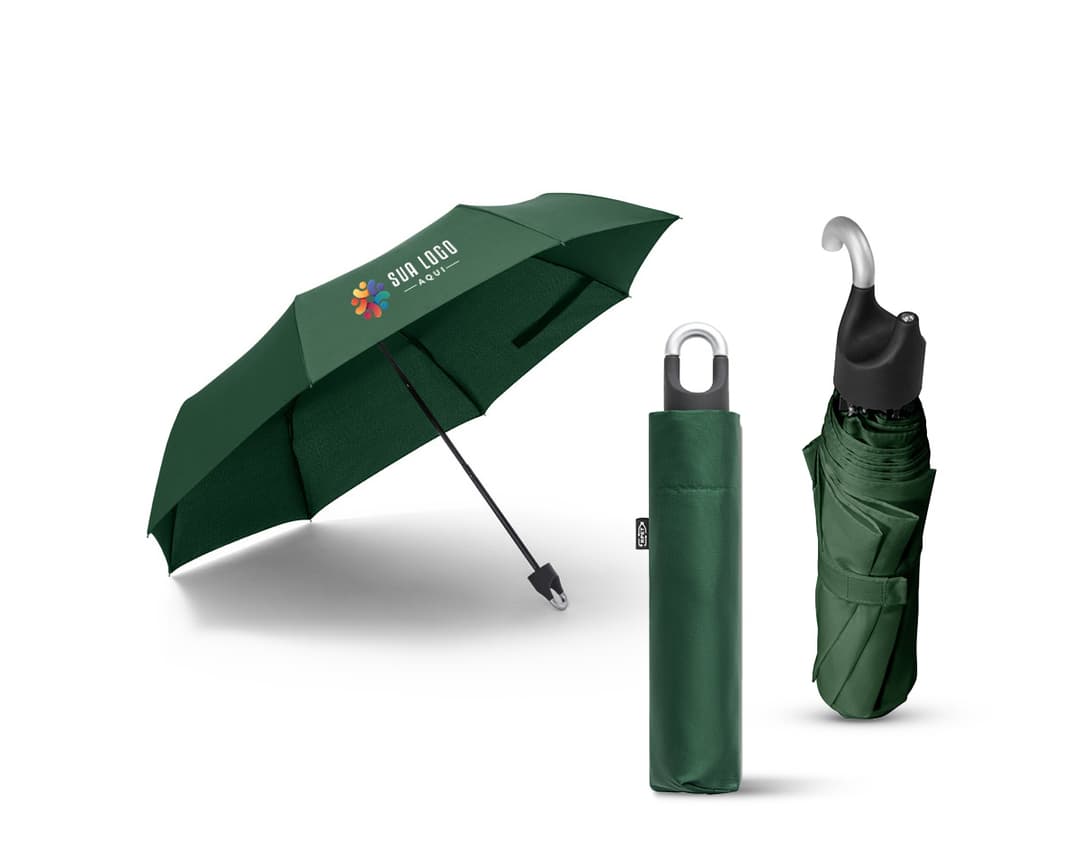 ARON Guardachuva dobrável de 21 em poliéster 100 reciclado pongee 190T