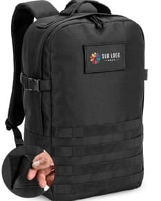 EDINBURGH BPACK Mochila estilo militar em poliéster reciclado 600D de alta densidade com bolso para notebook 173 21 L