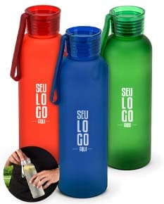 CARGNIN Squeeze esportiva em PET 100 reciclado com acabamento fosco 600 mL