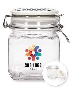 Pote hermético de vidro de 700ml.