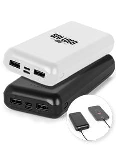 LEAKEY 20 Bateria portátil em ABS 100 reciclado e capacidade de 20000 mAh