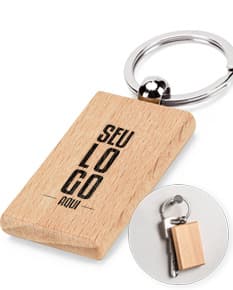 STEWIE Chaveiro retangular em madeira de faia