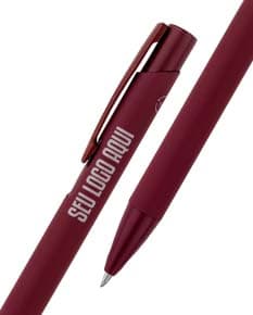 CLINT Esferográfica em alumínio 100 reciclado com acabamento em borracha e escrita em azul