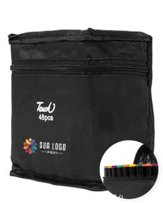 KIT CANETAS MARCADORAS PONTAS DUPLAS 48