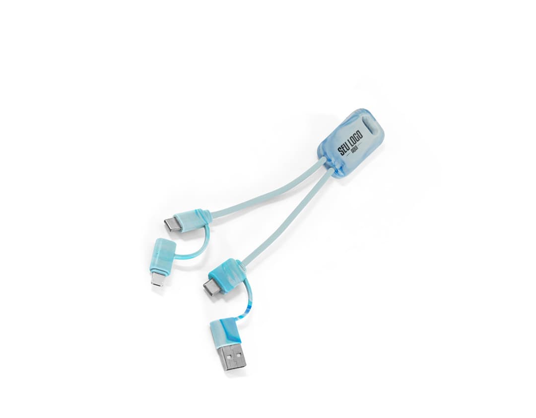 BERNERS Cabo USB superrápido 6 em 1 em PET 100 reciclado permite a tranferência de dados