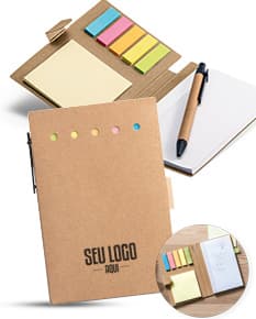 GULLAR 6 blocos adesivados com 25 folhas cada e capa em papel kraft reciclado
