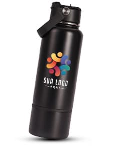 Garrafa térmica com alça de 800ml.