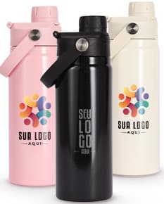GARRAFA TÉRMICA C ALÇA DUPLA DE 600 ML