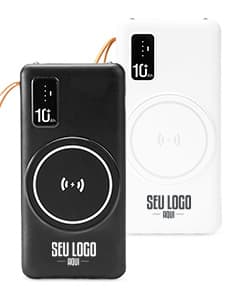 POWER BANK 10000MAH COM CARREGAMENTO VIA