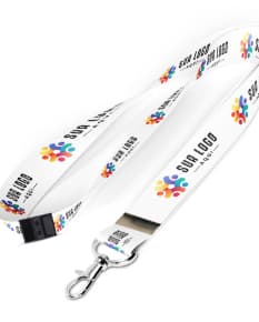 Cordão com trava de segurança e mosquetão 85x2cm - Design moderno e seguro para seu evento. Ideal para identificação e controle de acesso. Garanta qualidade e estilo com esse acessório personalizado. Confira já!