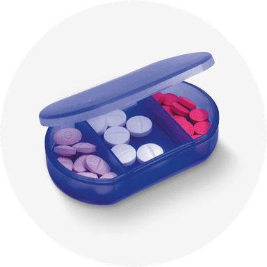 Porta comprimidos de plástico - 06: Organize seus medicamentos com praticidade e estilo. Guarde seus remédios de forma segura e moderna neste prático item de decoração. Ideal para manter sua saúde em dia. Adquira já o seu!