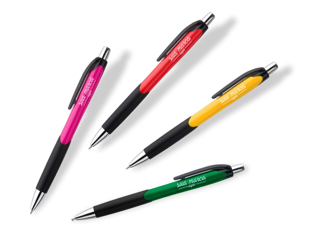 Caneta plástica - 202: Conjunto de canetas coloridas de alta qualidade para escrita suave e nítida. Ideal para uso no escritório, na escola ou em casa. Feitas com material durável e ponta de feltro que garante precisão na escrita. Adquira já o seu conjunto de canetas stationery e eleve sua experiência de escrita!