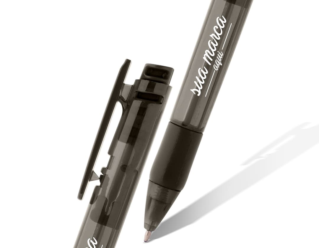 Caneta plástica - 14: ferramenta de escrita essencial para seu escritório ou escola. Feita com material durável e design clássico, ideal para assinar contratos, fazer anotações e desenhar. Adquira a sua hoje e garanta sucesso em seus negócios ou estudos!