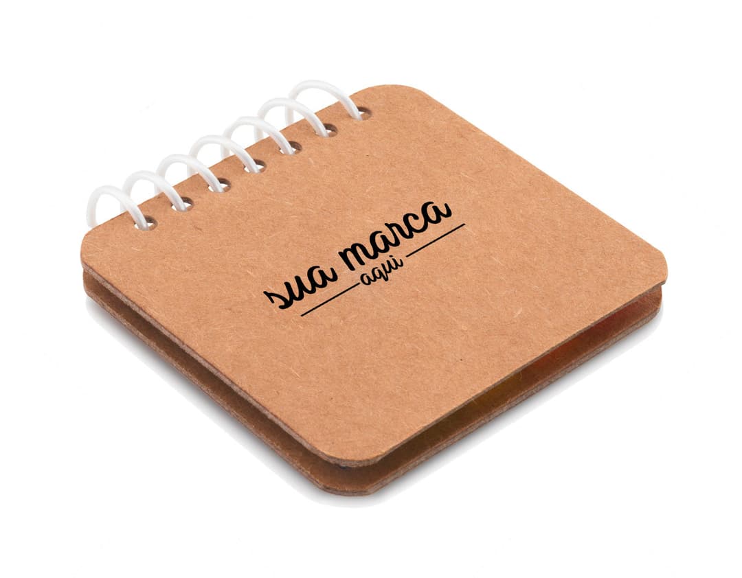 Bloco de Anotações em Papel Kraft - Ideal para o escritório ou para levar em reuniões. Feito de material resistente, perfeito para suas anotações diárias. Adquira já o seu!