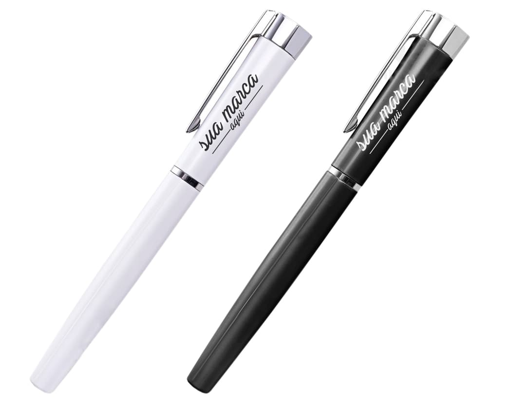 Caneta de metal elegante e durável para escrita fina e precisa. Perfeita para uso no escritório, escola ou negócios. Feita em aço inoxidável de alta qualidade, design moderno e ponta afiada. Garanta já a sua!