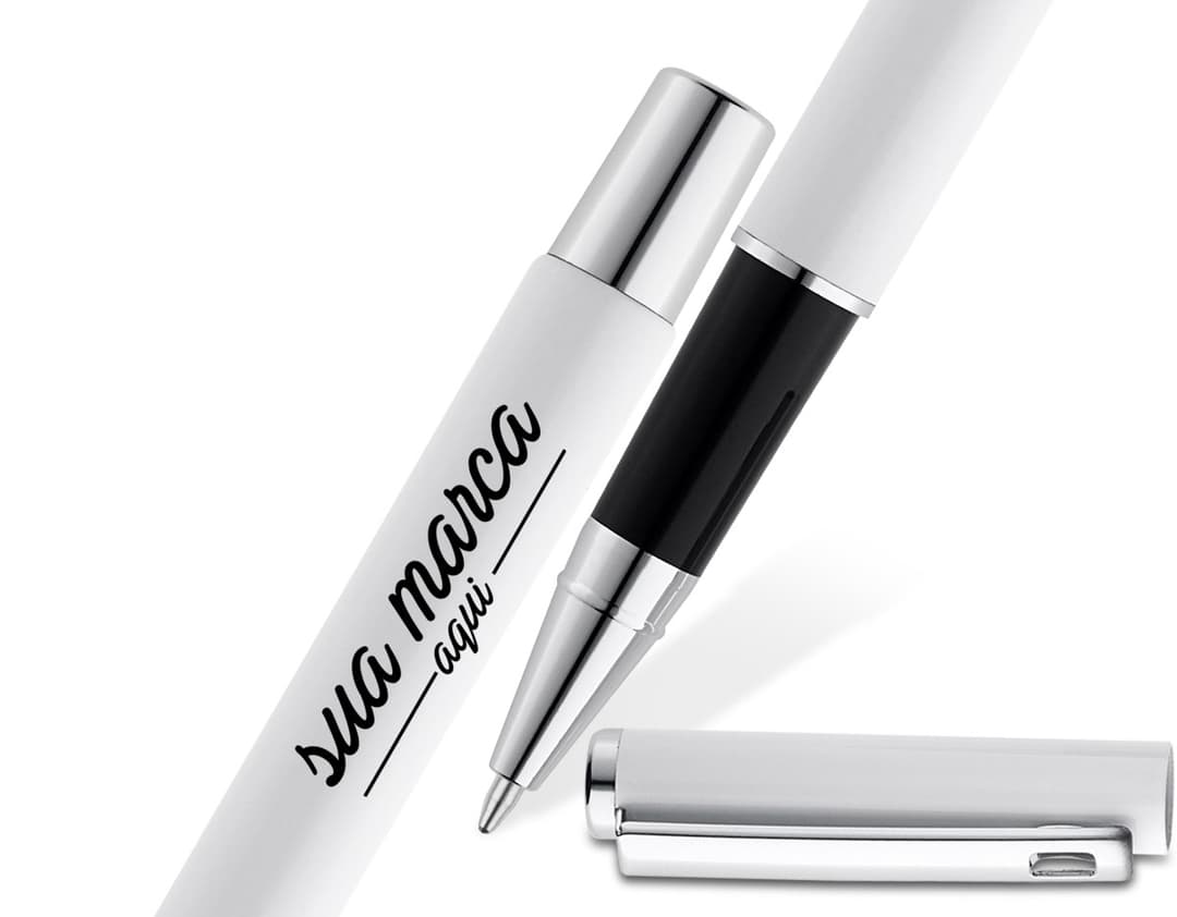 Caneta de metal de alta qualidade para sua empresa. Ideal para escrita suave e durável. Perfeita para uso no escritório ou em reuniões de negócios. Garanta já a sua!