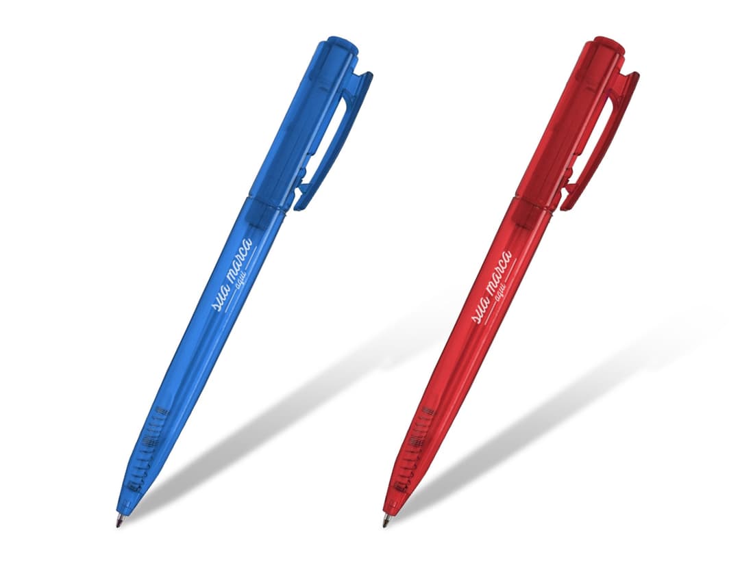 Caneta Plástica Translúcida - Ideal para escrita e desenho, essa caneta é perfeita para escritório, escola ou uso pessoal. Com design colorido e ponta precisa, é a ferramenta ideal para trabalhos criativos. Adquira a sua já!