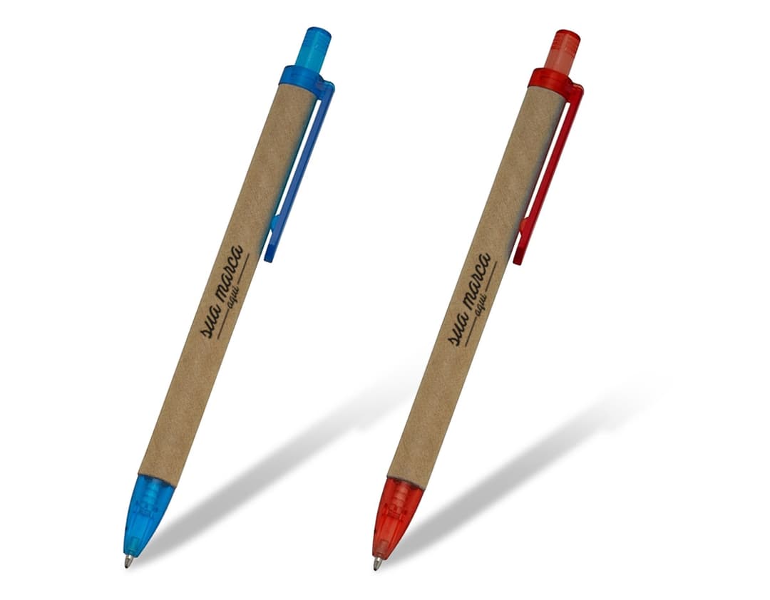 Caneta Ecológica de Papelão - Ideal para escrita e desenho, essa caneta sustentável é perfeita para o seu dia a dia no escritório ou na escola. Feita de material reciclado, é uma opção ecológica e estilosa para suas anotações e trabalhos artísticos. Adquira já a sua!