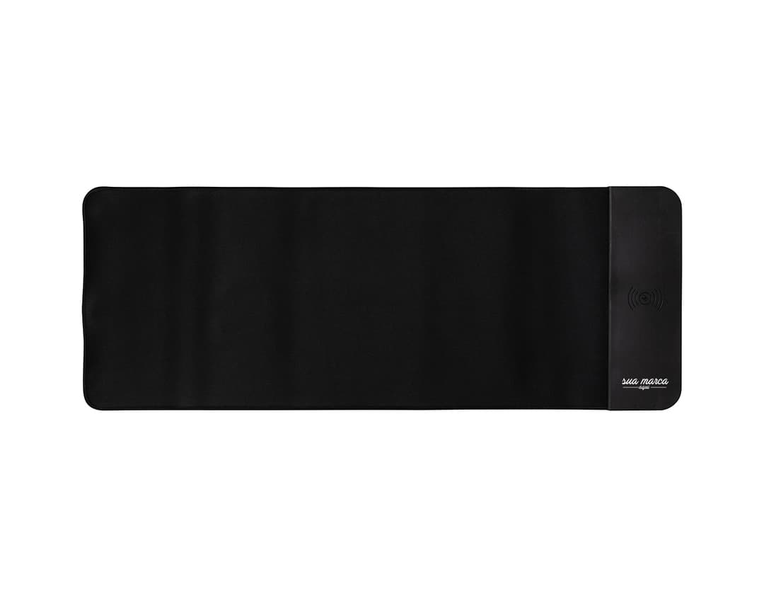 Desk pad com carregamento por indução - Modelo moderno para seu escritório! Organize seu espaço com praticidade e estilo. Feito em material resistente, proporciona um carregamento rápido e eficiente para seus dispositivos. Adquira já o seu!