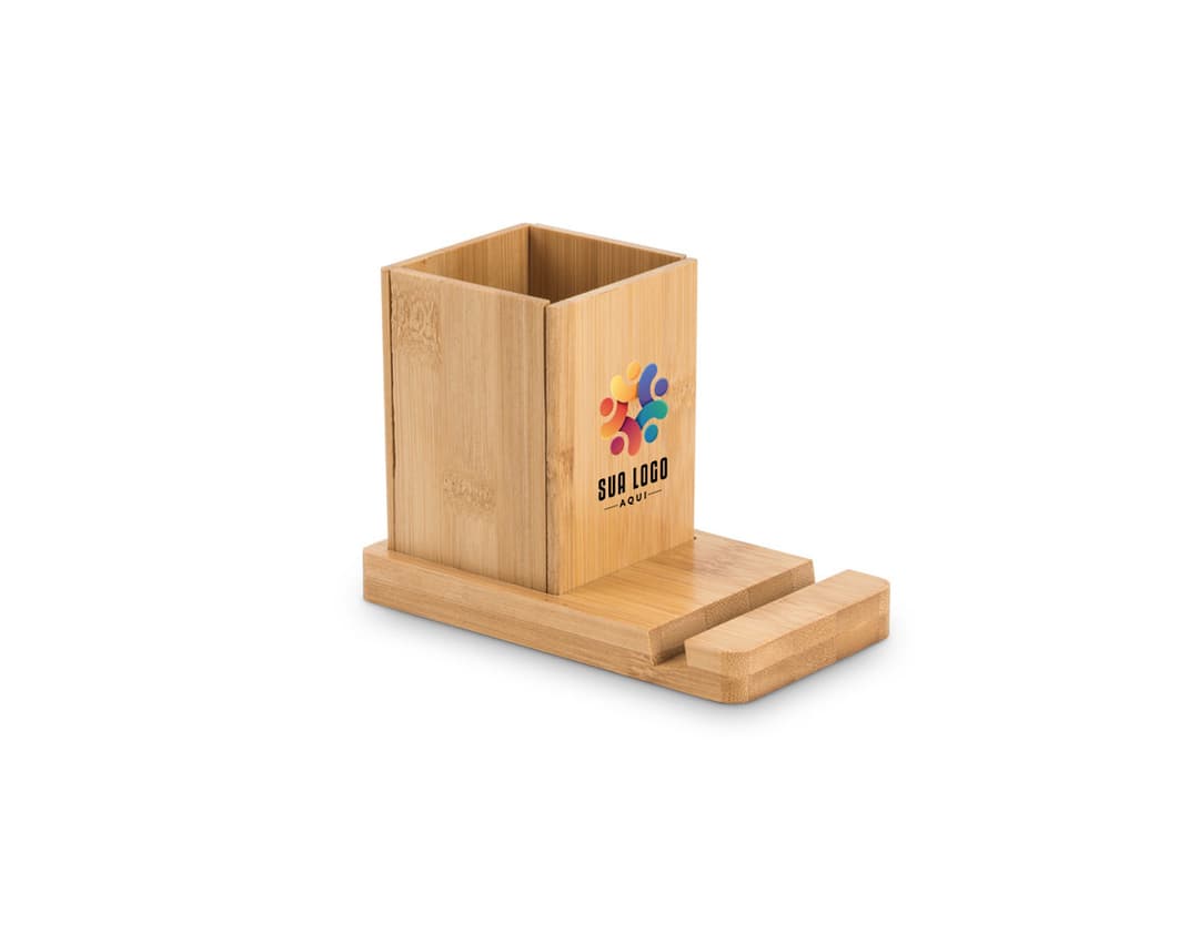 ERWIN Conjunto de secretária com suporte para celular e copo